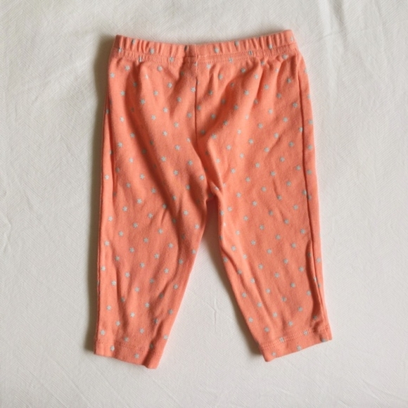 child of mine by carter's peach with star print pants 6 months baby - Picture 3 of 4